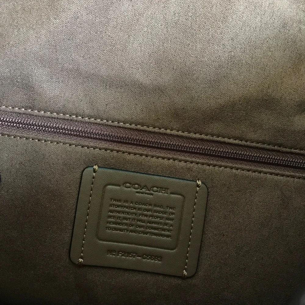 Coach signature suede